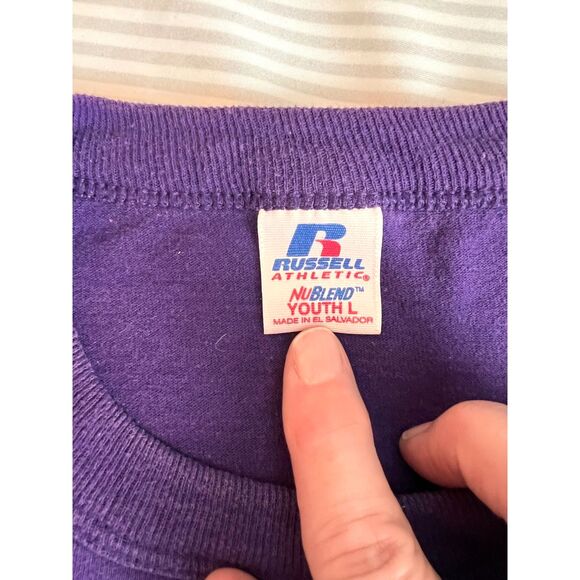 Youth Large LSU Tigers T-Shirt | Purple | NCAA Short sleeve T-shirt minor flaw - Picture 2 of 5